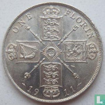 Verenigd Koninkrijk 1 florin 1911, Verzenden, Overige landen, Losse munt, Goud