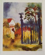 August Macke - Gartentor, 1914 - Artprint on Watercolor