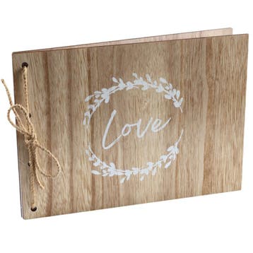 Houten trouwringen presentatie schaal Love, Verzenden, Nieuw, Feestartikel, Geboorte of Huwelijk