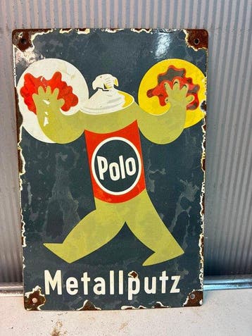 Polo Metallputz – Emaille Reclamebord - Emaille bord -
