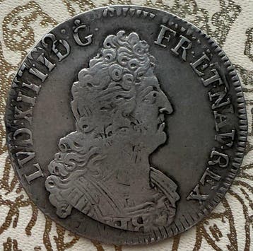 Frankrijk. Louis XIV (1643-1715). 1/2 Écu 1704-A, Paris, Postzegels en Munten, Munten | Europa | Niet-Euromunten
