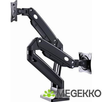 Gembird Dual Monitorarm 35  Zwart, Computers en Software, Verzenden, Nieuw, Gembird