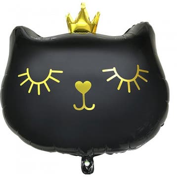 Folie ballon Cat Princess zwart, wit of roze, Dieren en Toebehoren, Verzenden, Nieuw