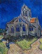 After Vincent Van Gogh (1853-1890) (after) - The Church at, Antiek en Kunst, Kunst | Schilderijen | Klassiek