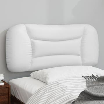vidaXL Hoofdbordkussen Hvar 90 cm kunstleer wit, Verzenden, Nieuw, Wit, Overige materialen