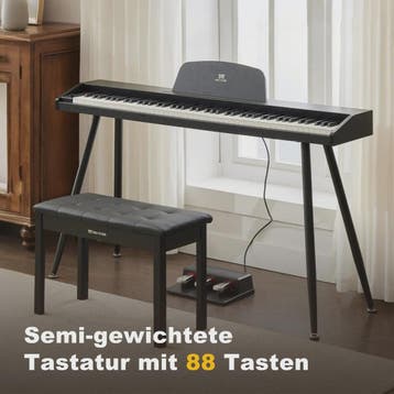 Digitale Piano 88 Toetsen met Hamer Mechaniek, 3 Pedalen en, Verzenden, Nieuw