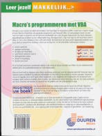 Macros programmeren met VBA / Leer jezelf MAKKELIJK..., Boeken, Informatica en Computer, Verzenden, Gelezen, De Groot