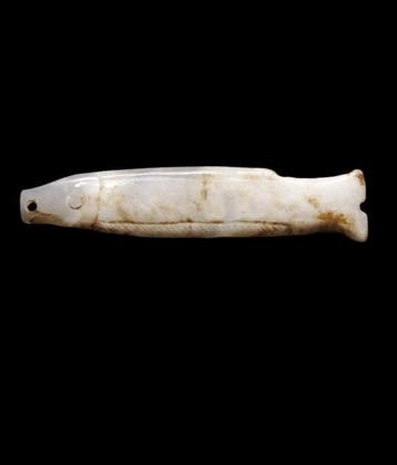 Oud-Chinees - Hanger van jade - Vis - Shang-dynastie, Antiek en Kunst