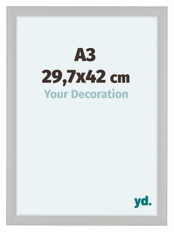 Fotolijst A3 - 29,7x42 cm - Wit - Houtnerf - MDF - Como, Verzenden, Nieuw