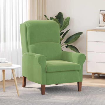 vidaXL Fauteuil Lichtgroen Fluweel, Verzenden, Nieuw