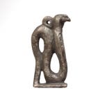 Oud-Egyptisch Zilver Zeldzame Uraeus-amulet met Hoofd van