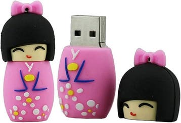 USB stick 32GB Japans meisje in kimono Roze, Nieuw