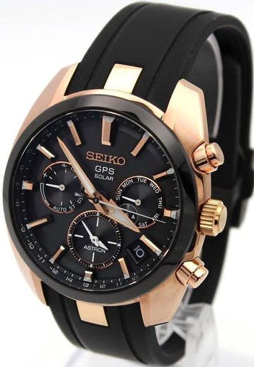 Seiko - Astron GPS Solar Dual Time Black Gold Limited Style