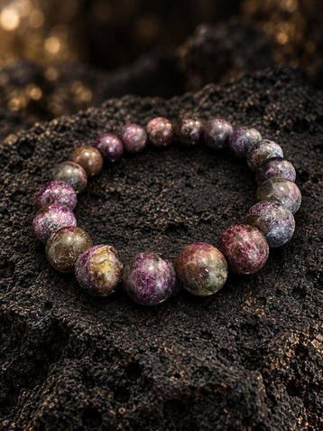 sugiliet Herenarmband met 10 mm kralen- 27.5 g