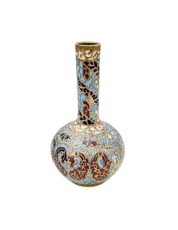 Rare Vase miniature en émaux cloisonné - Vaas - Brons