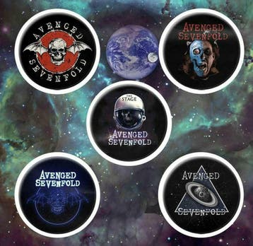 Avenged Sevenfold button The Stage 5-pack officiële merch, Ophalen of Verzenden, Nieuw, Gebruiksvoorwerp