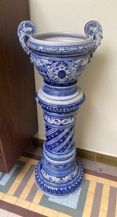 Kolom - 1950-1970 - Cache-pot en kolom, Antiek en Kunst, Antiek | Glas en Kristal