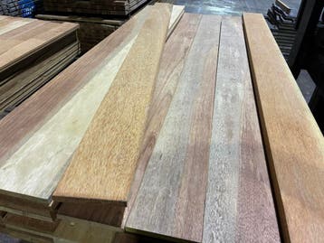 planken–vlonderplanken-schutting-Hardhout-Sucupira- 15x144mm, Tuin en Terras, Terrasdelen en Vlonders, Ophalen, Nieuw, Hout