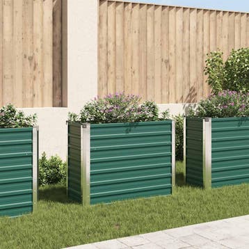 vidaXL Plantenbak verhoogd 100x40x77 cm gegalvaniseerd staal, 100 cm of meer, Verzenden, Nieuw, Metaal