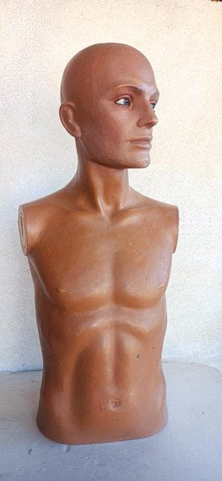 Mannequin - Busto maschile finitura carne - 75 cm - Hars, Antiek en Kunst