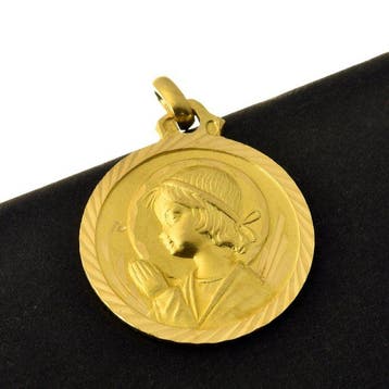 Hanger - 18 karaat Geel goud, Sieraden, Tassen en Uiterlijk, Antieke sieraden