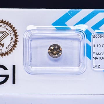 Zonder minimumprijs - 1 pcs Diamant (Natuurlijk gekleurd) -, Nieuw