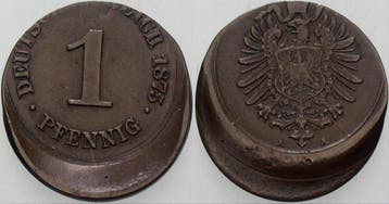 Verpraegung von 1 Pfennig 1875 A Kaiserreich Reichskleinm..., Verzenden