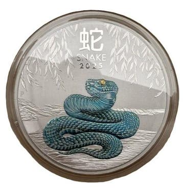 Lunar III - Year of the Snake 1 kg 2025 (Coloured), Verzenden, Losse munt, Zilver