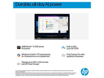 Hp - Omnibook X Flip 14-fk0871nd - 14 inch - Meteor Silver, Computers en Software, Windows Laptops, Hp, AMD Ryzen AI 7 350, Qwerty