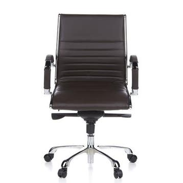 Directiestoel | Met Armleuning | Leder | Bruin | Ergonomisch, Verzenden, Nieuw