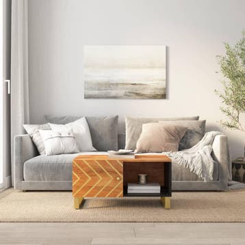 vidaXL Salontafel 80x50x40 cm massief mangohout bruin en, Huis en Inrichting, Tafels | Salontafels, 50 tot 100 cm, Verzenden, Nieuw