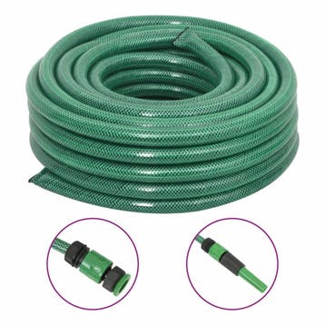 vidaXL Tuinslang met koppelingsset 0,75 30 m PVC groen, Verzenden, Nieuw