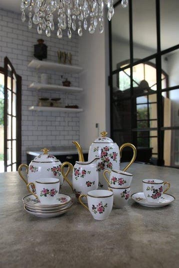 Limoges - Koffie- en theeservies (19) - Porselein - F.