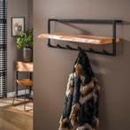 Fraaai Woody kapstok metaal met plank en 6 haken - OUTLET, Huis en Inrichting, Ophalen of Verzenden, Nieuw