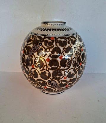 Bottega Gatti - Riccardo Gatti - Vaas - Majolica, Antiek en Kunst