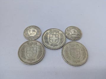 Zwitserland. Collection of silver coins 1921-1944 (Zonder, Postzegels en Munten, Munten | Europa | Niet-Euromunten