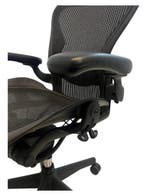Herman Miller Aeron Maat C – Als Nieuw – Ergonomisch, Huis en Inrichting, Bureaustoelen, Verzenden, Zwart, Zo goed als nieuw, Bureaustoel