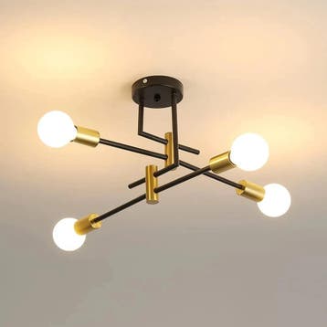 Industriële Sputnik kroonluchter 4 lichts Ø70 cm, Verzenden, Nieuw