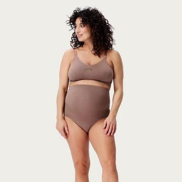 Noppies Nisa Naadloze Sensil Zwangerschapsslip  Deep Taupe, Verzenden