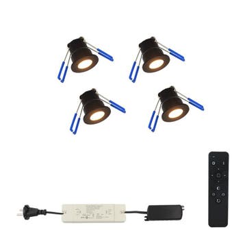 Lemilux Frano Ledverlichting Overkapping - 4 stuks, Overige materialen, Minder dan 50 watt, Accu, Overige typen