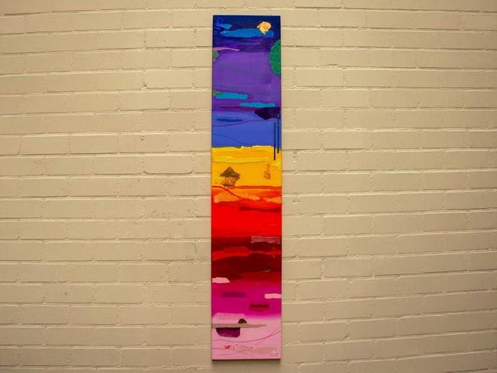 Kleurenstroom (Schilderijen, Sfeer & Stijl), Huis en Inrichting, Woonaccessoires | Schilderijen, Tekeningen en Foto's, Nieuw, Ophalen of Verzenden