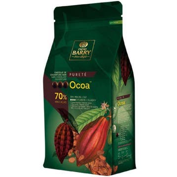 Callebaut Chocolade Callets Puur Ocoa (70%) 1kg, Verzenden, Nieuw