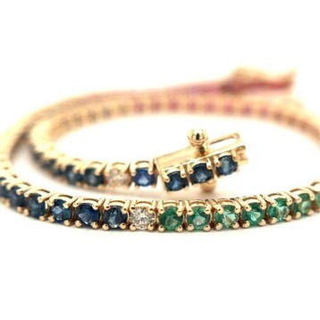 Armband - 14 karaat Geel goud - 4.16ct. tw. Gemengde, Nieuw