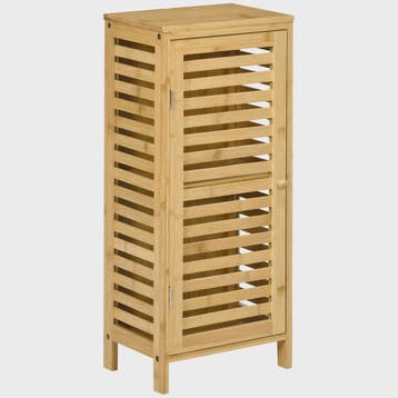 Kleankin Bamboe Badkamerkast met Verstelbare Plank - 30x70 c, Verzenden, Nieuw