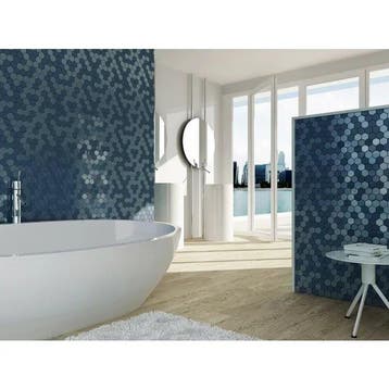 Wand Mozaïek Tegels Factory Hexagon Keramiek Blauw - Matj.., Nieuw, Ophalen of Verzenden, 20 tot 40 cm, 10 m² of meer