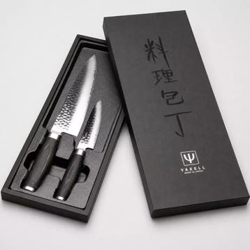 Yaxell Taishi – 2-delige Messenset – Koksmes 20 cm & Uni, Ophalen of Verzenden, Nieuw, Hout