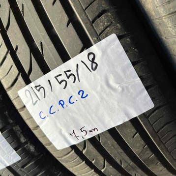 2 x Continental PremiumContact 2 215-55-18 Zomerbanden 7,5mm, Auto-onderdelen, Banden en Velgen, 18 inch, Ophalen of Verzenden