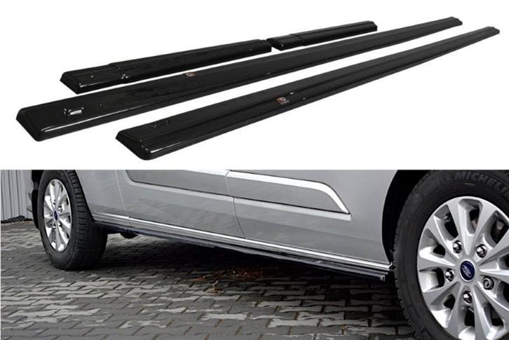 Zijskirts Diffusers Ford Transit Custom Mk1 FL Glanzend, Auto-onderdelen, Carrosserie en Plaatwerk, Ophalen of Verzenden
