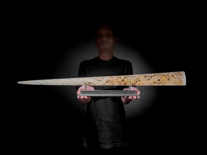 GEEN RESERVEPRIJS - Prachtig grote handgesneden, Antiek en Kunst, Kunst | Designobjecten