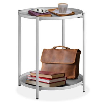 Bijzettafel Oxford 45,5x45,5x53cm - grijs, Verzenden, Nieuw